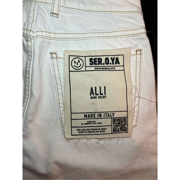 New SER.O.YA Alli Distressed Skirt in Arizona White - Picture 13 of 13